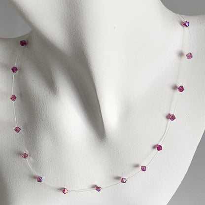 Collar Tanza Cristal Swarovski Elements Biconos 4mm Varios Colores