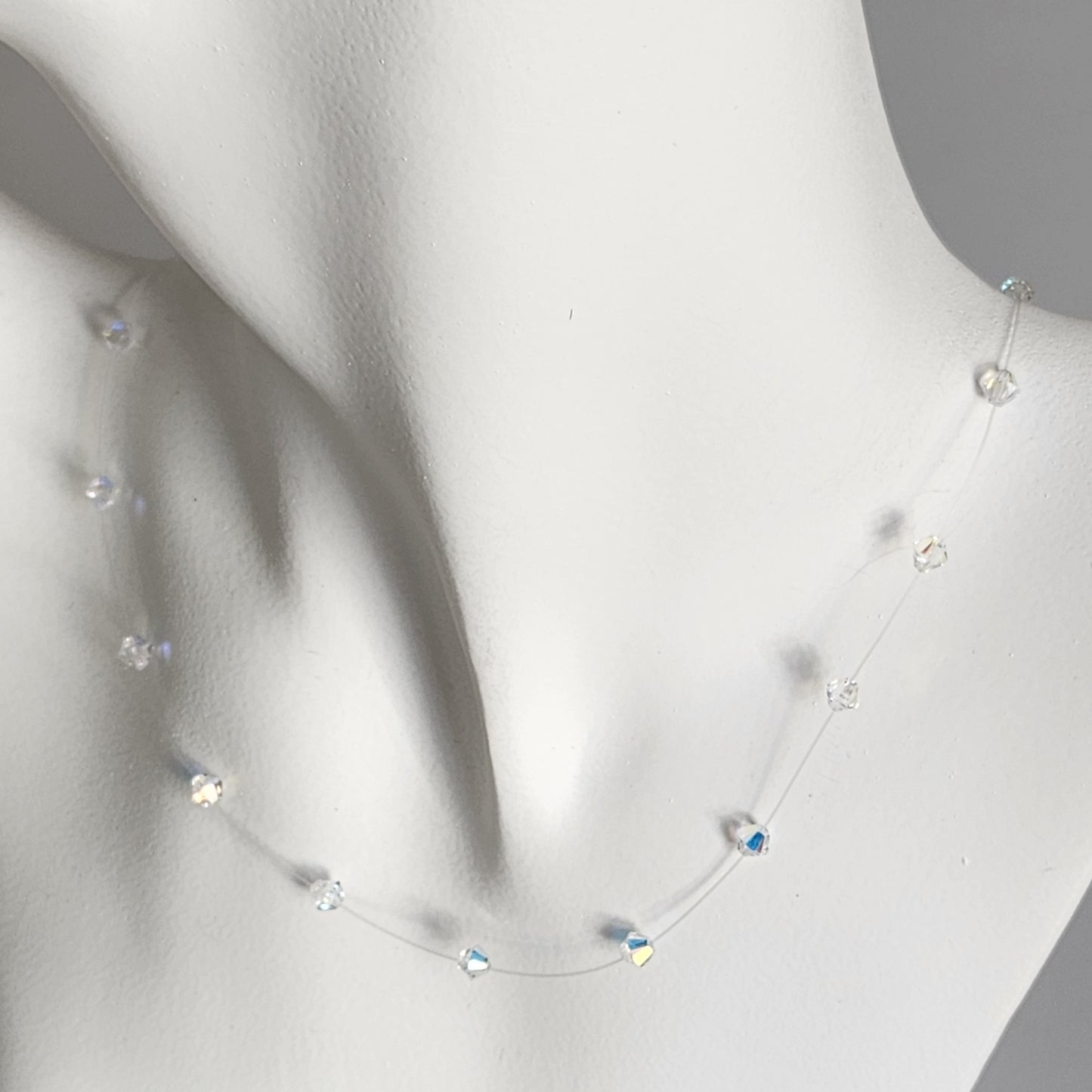 Collar Tanza Cristal Swarovski Elements Biconos 4mm Varios Colores