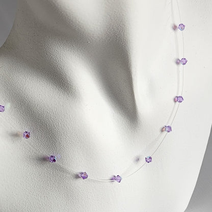 Collar Tanza Cristal Swarovski Elements Biconos 4mm Varios Colores
