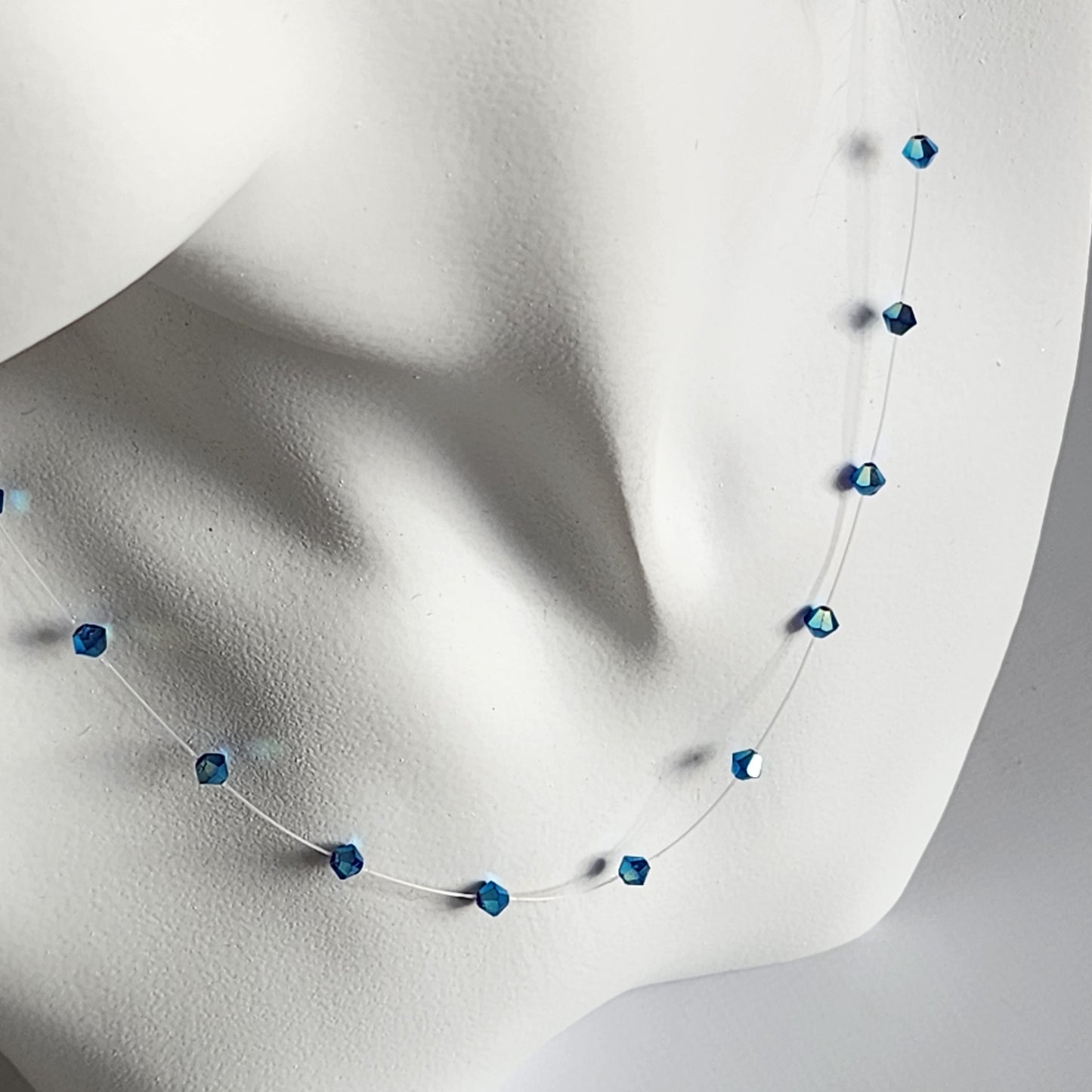 Collar Tanza Cristal Swarovski Elements Biconos 4mm Varios Colores