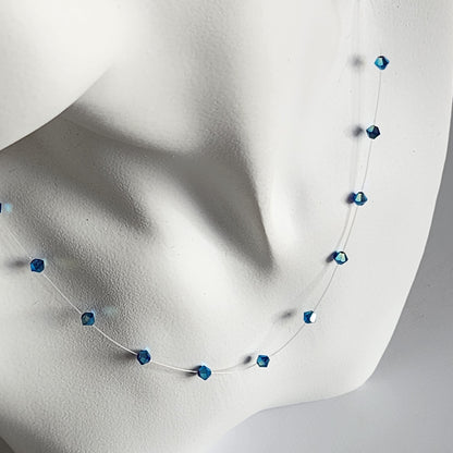 Collar Tanza Cristal Swarovski Elements Biconos 4mm Varios Colores