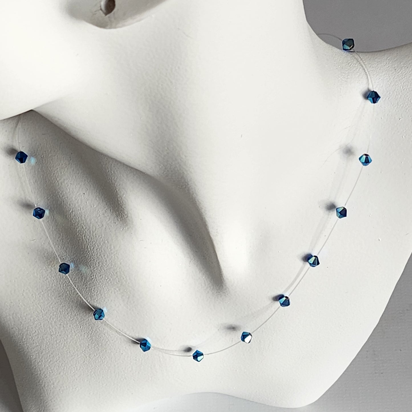 Collar Tanza Cristal Swarovski Elements Biconos 4mm Varios Colores
