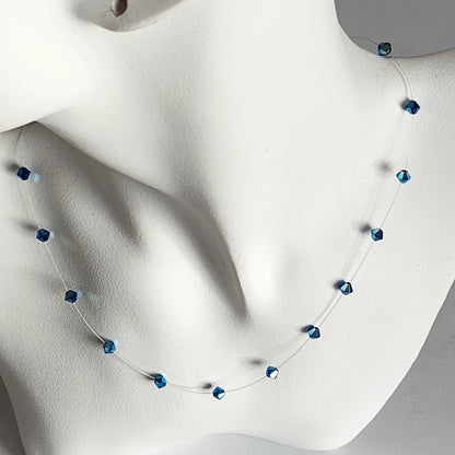Collar Tanza Cristal Swarovski Elements Biconos 4mm Varios Colores