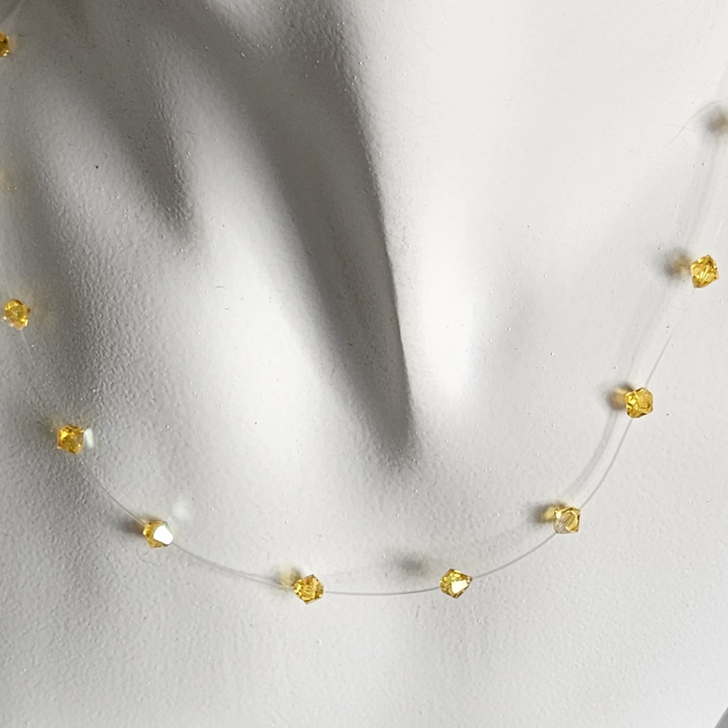 Collar Tanza Cristal Swarovski Elements Biconos 4mm Varios Colores