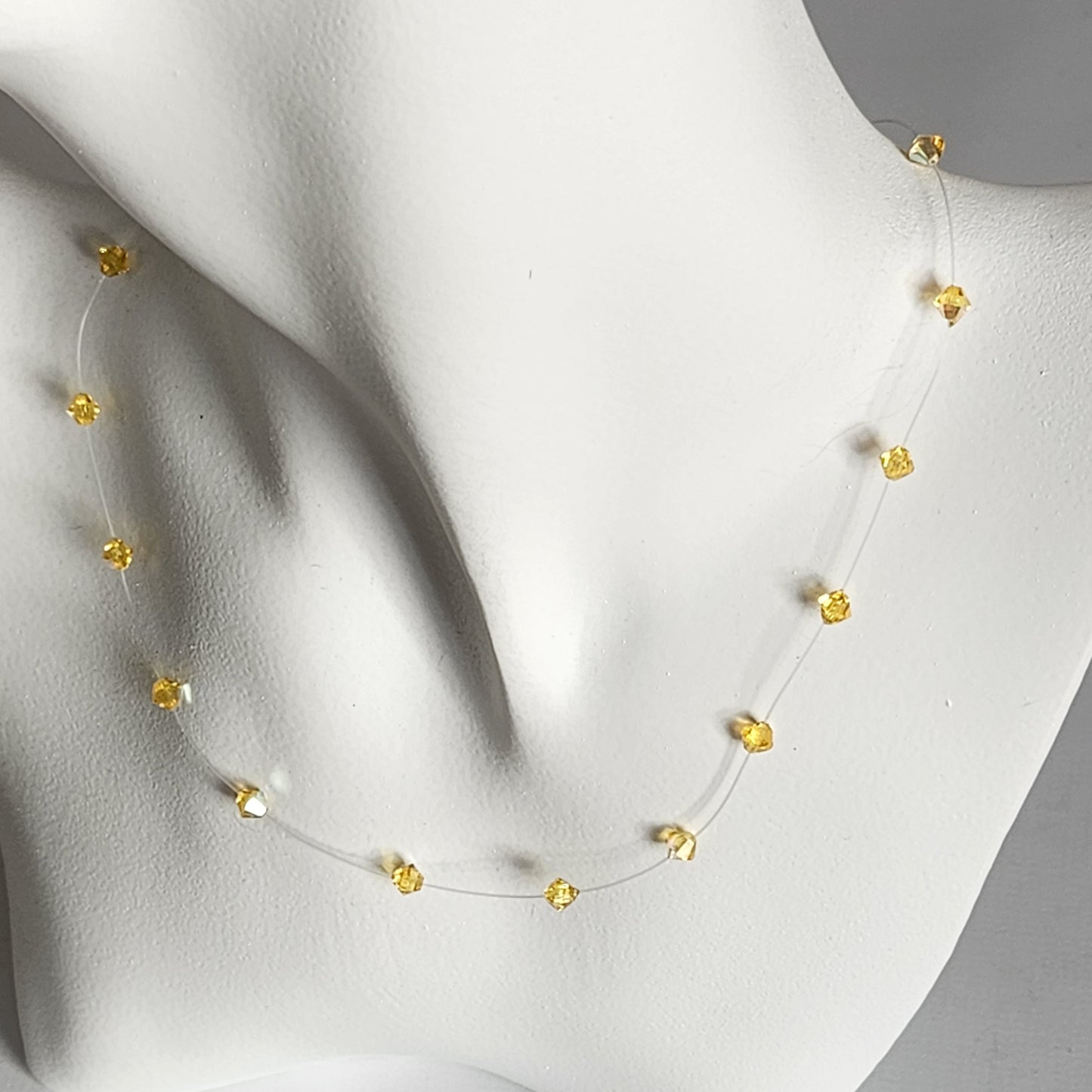 Collar Tanza Cristal Swarovski Elements Biconos 4mm Varios Colores