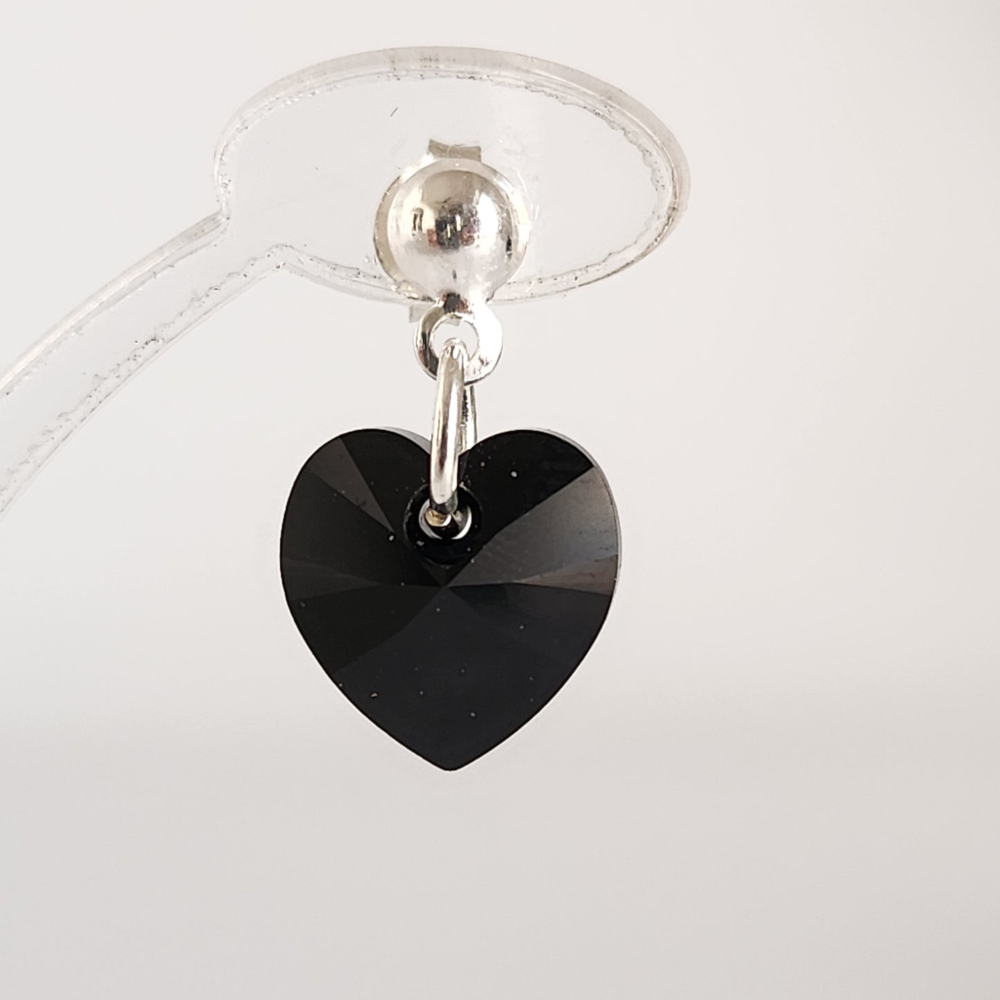 Aros Colgantes Corazón Cristal Swarovski Elements Plata 925 Varios Colores