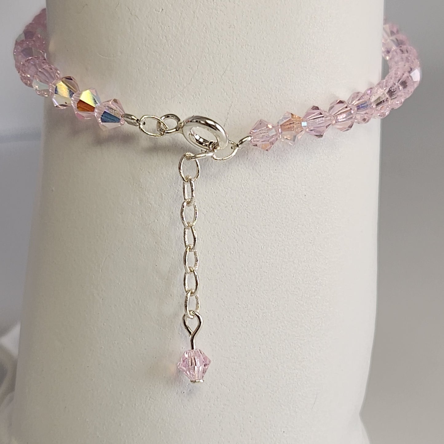 Pulsera ALMA Cristal Swarovski 4mm Pink Sapphire ab