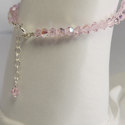 Pulsera ALMA Cristal Swarovski 4mm Pink Sapphire ab