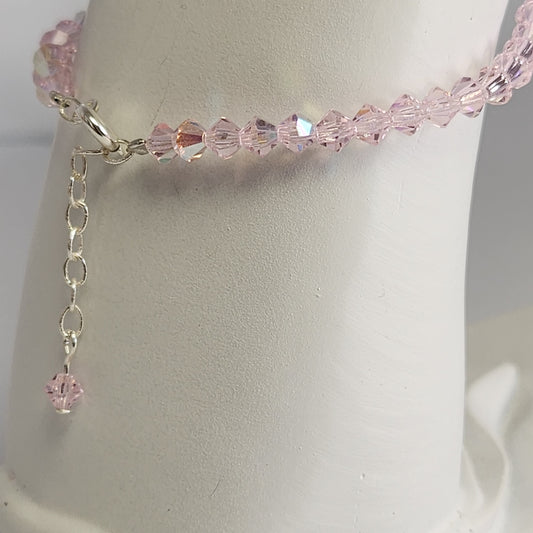 Pulsera ALMA Cristal Swarovski 4mm Pink Sapphire ab