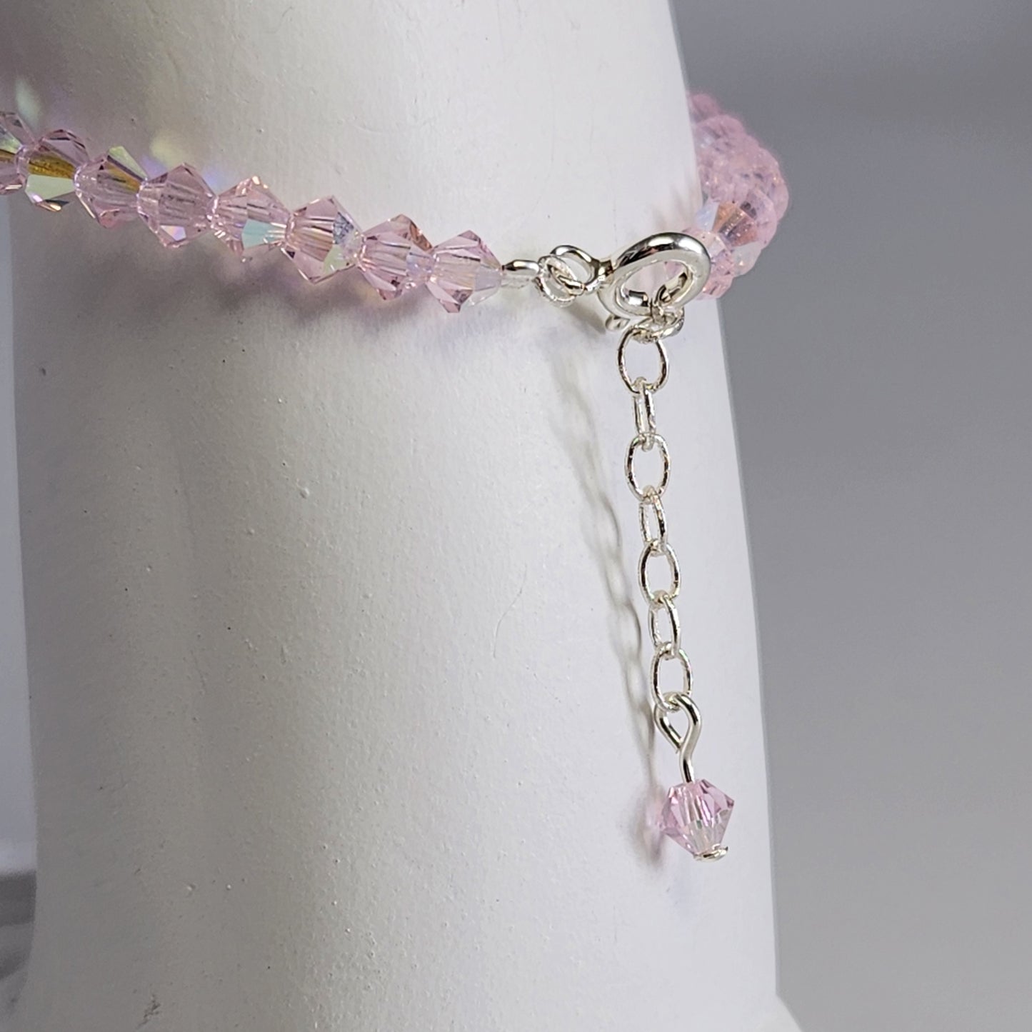 Pulsera ALMA Cristal Swarovski 4mm Pink Sapphire ab