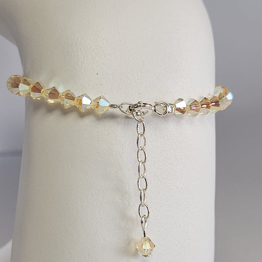 Pulsera ALMA Cristal Swarovski 4mm Jonquil ab 2x