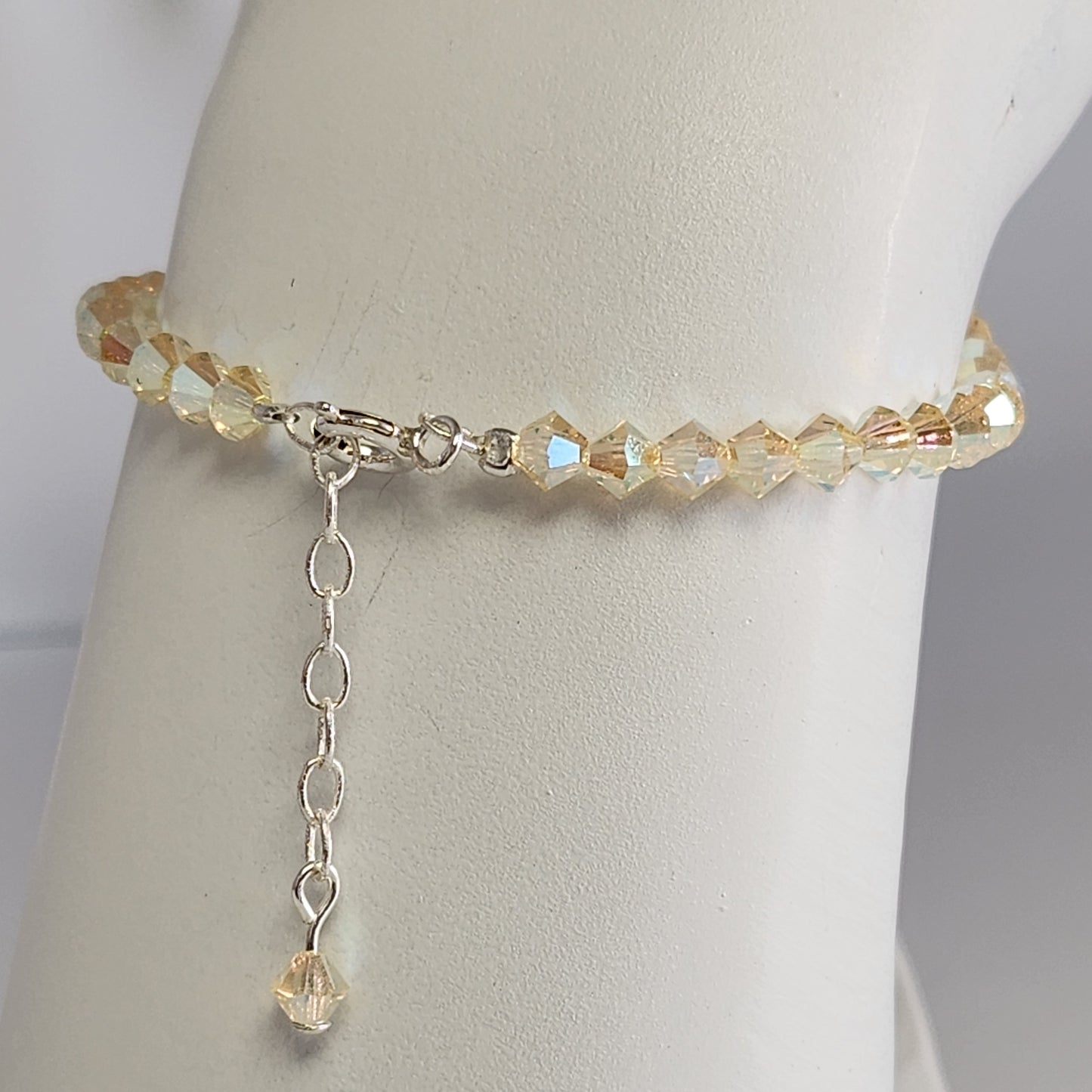 Pulsera ALMA Cristal Swarovski 4mm Jonquil ab 2x