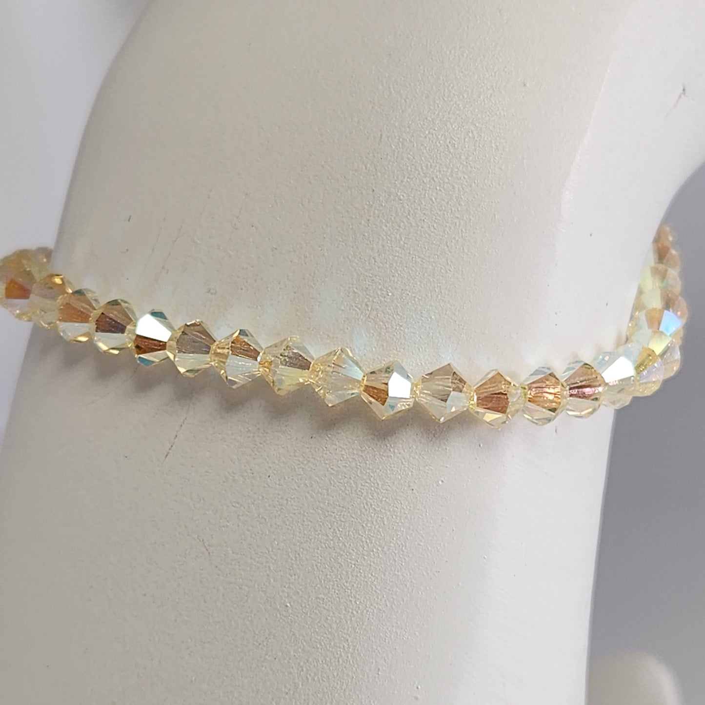 Pulsera ALMA Cristal Swarovski 4mm Jonquil ab 2x