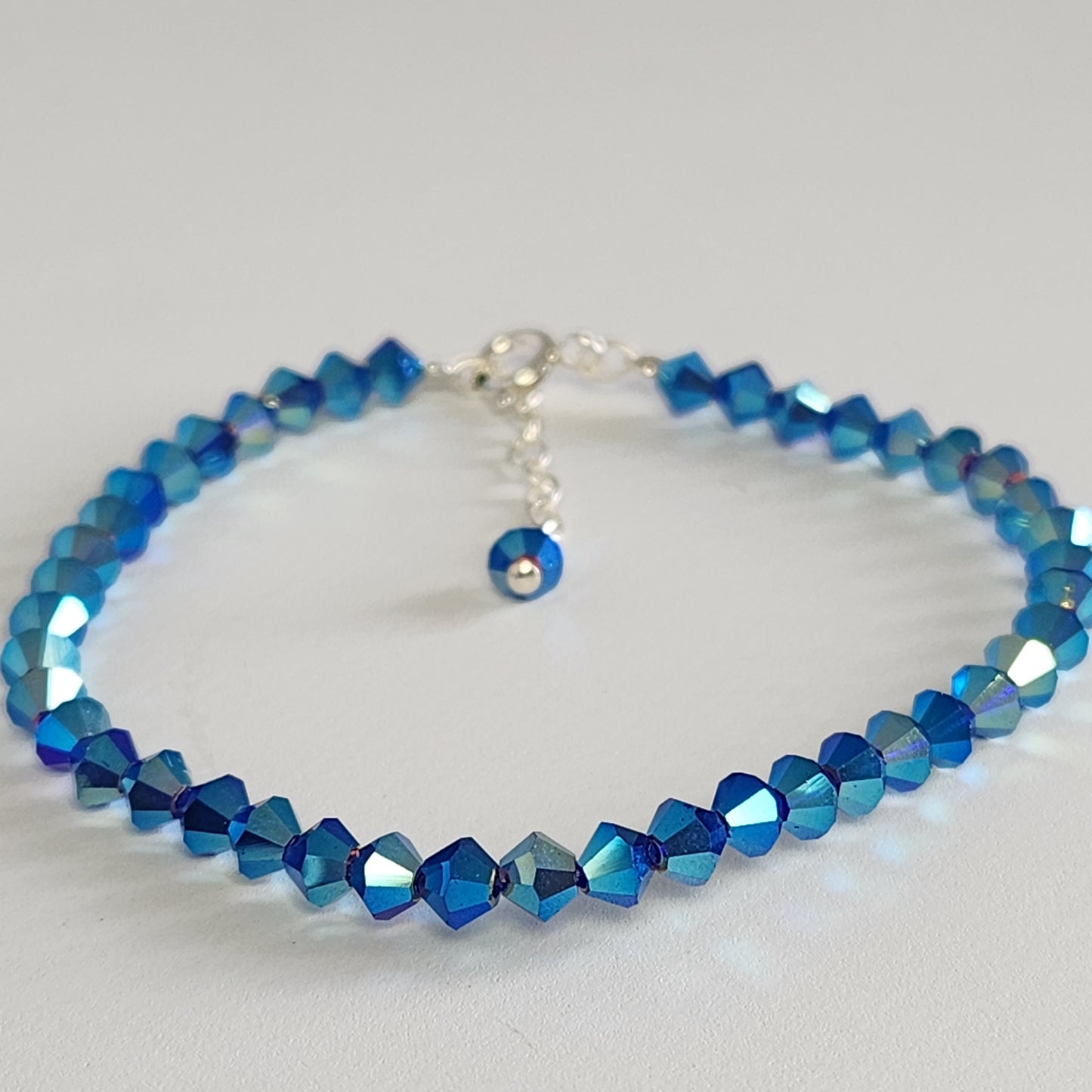 Pulsera ALMA Cristal Swarovski 4mm Cobalt Blue ab 2x