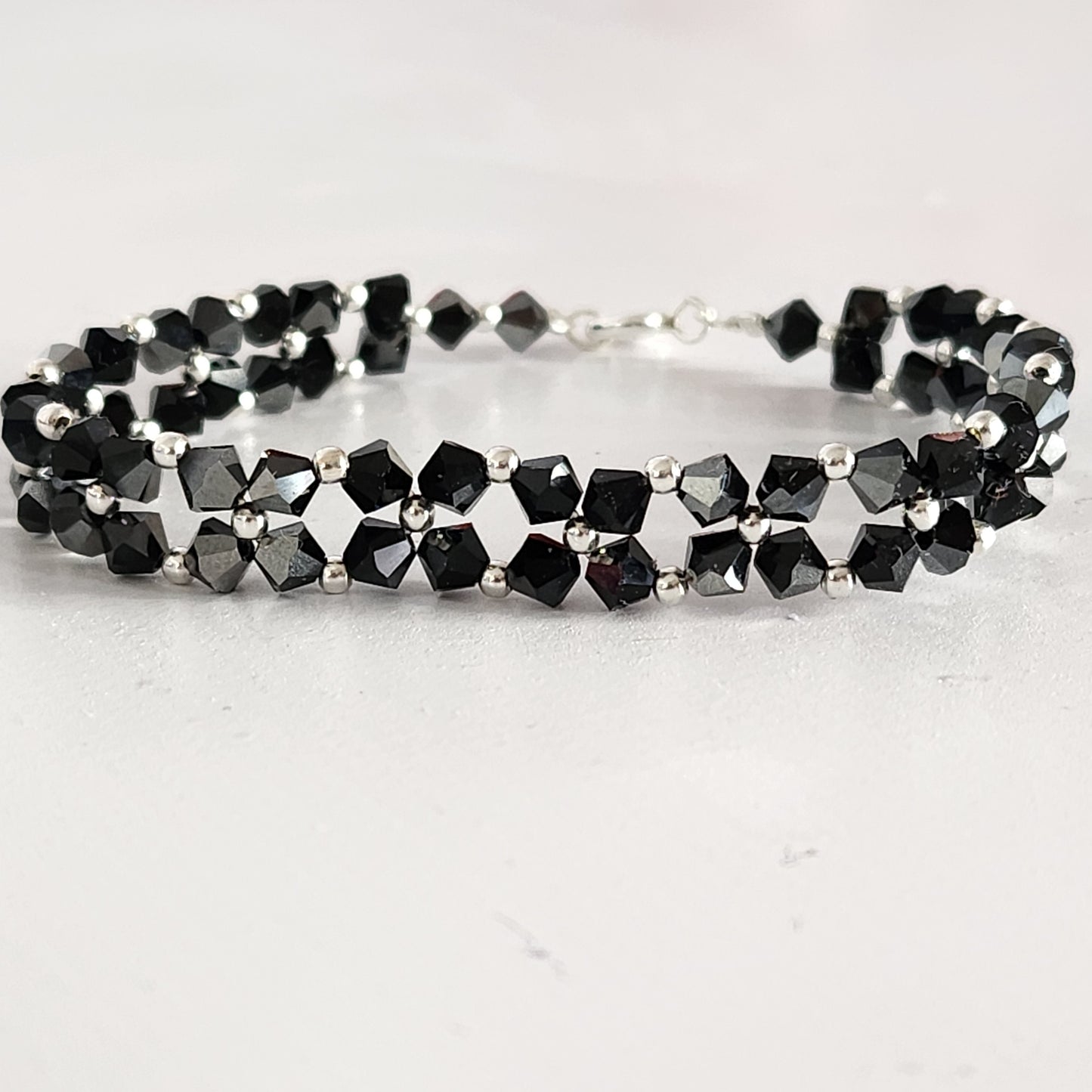 Pulsera Abundancia Cristal Swarovski Elements 4mm Plata 925 Colores