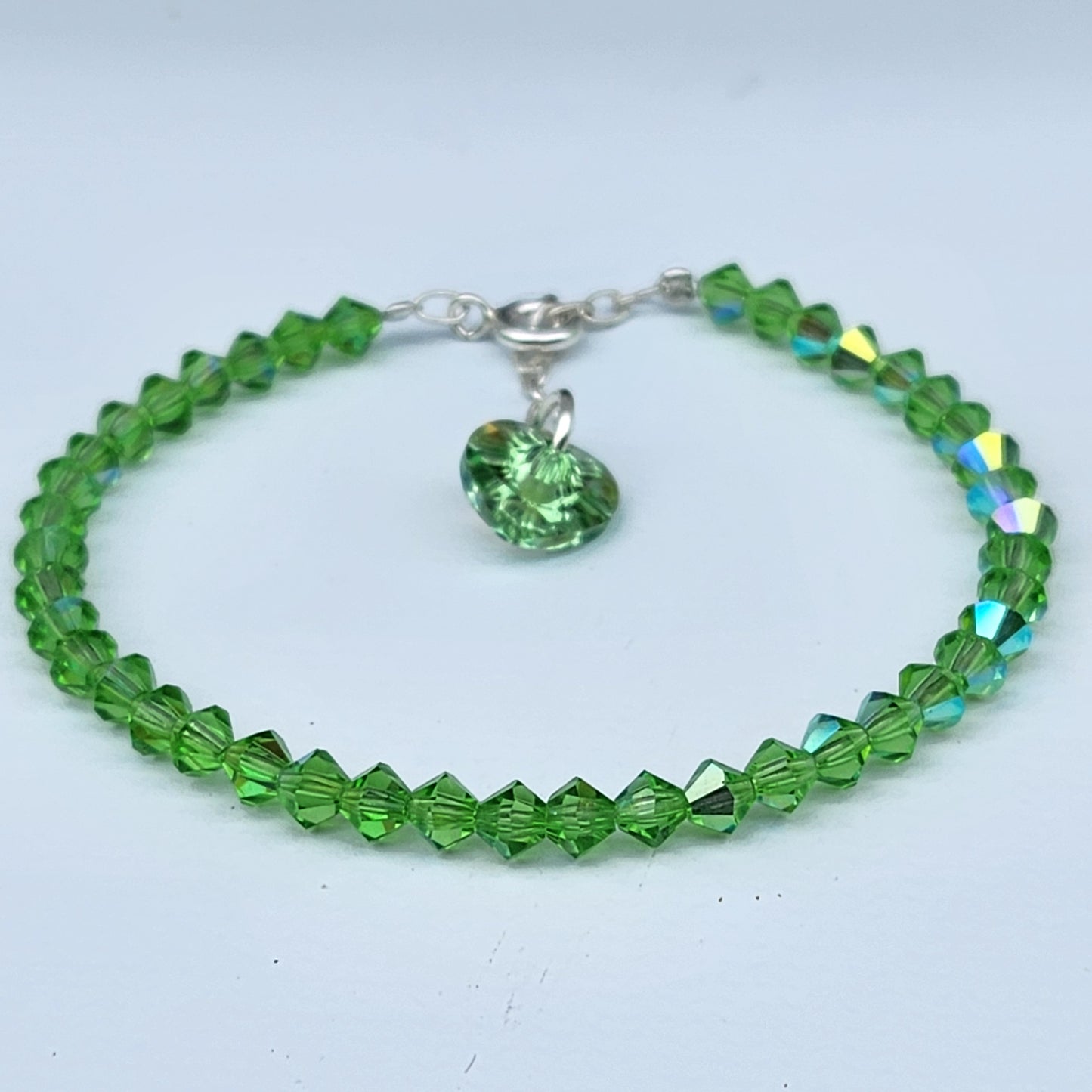 Pulsera Cristal Swarovski Elements Dije Corazon 4mm Todos Los Colores