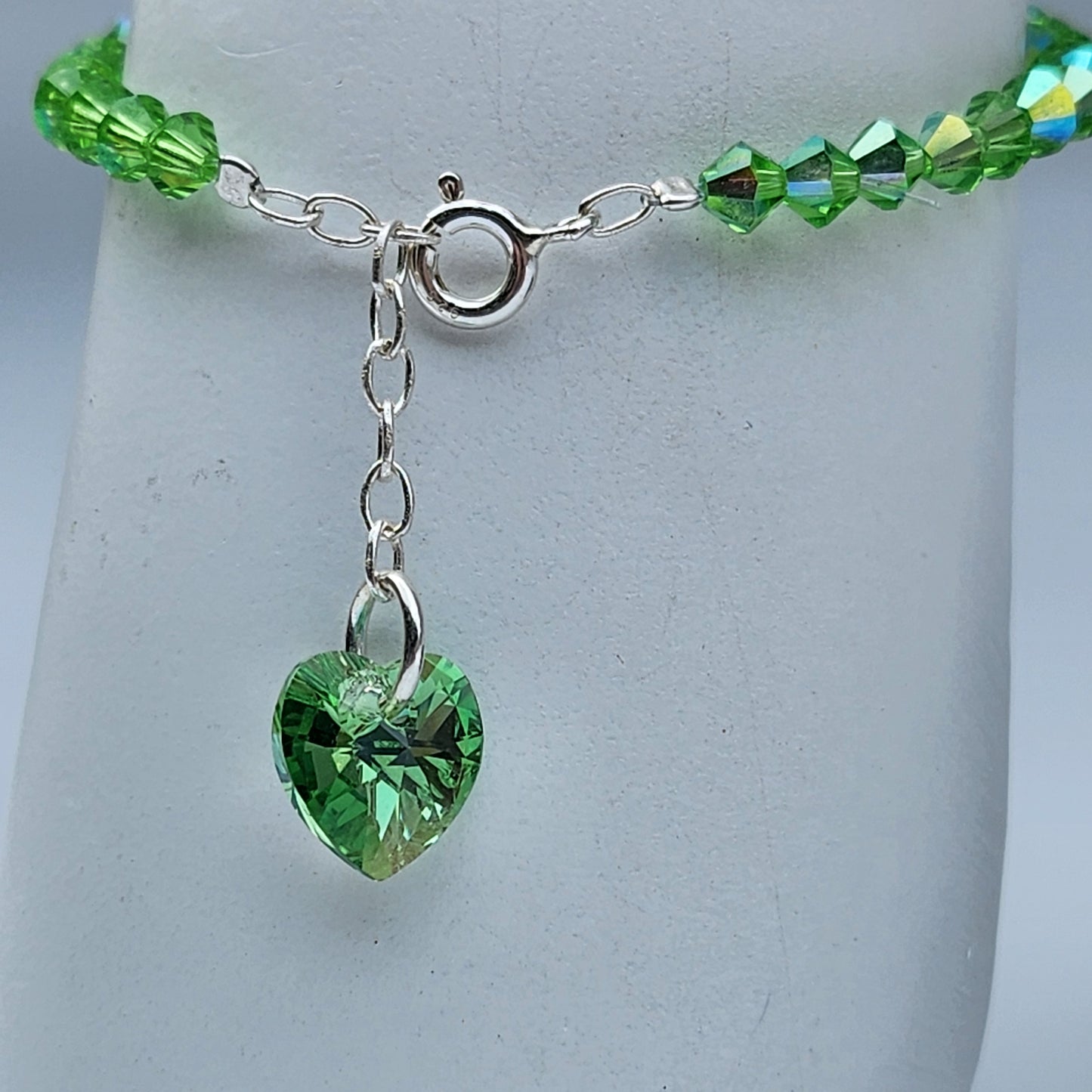 Pulsera Cristal Swarovski Elements Dije Corazon 4mm Todos Los Colores