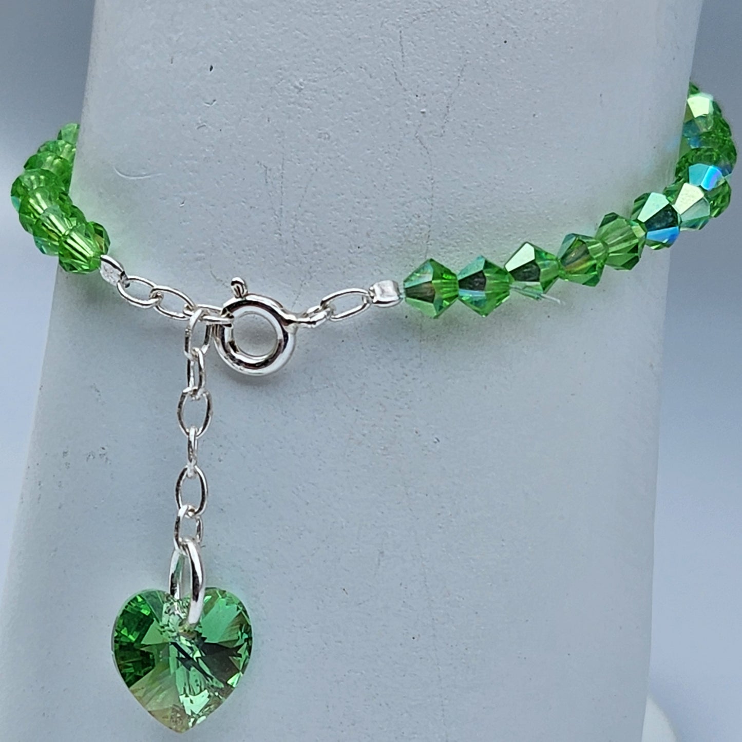 Pulsera Cristal Swarovski Elements Dije Corazon 4mm Todos Los Colores