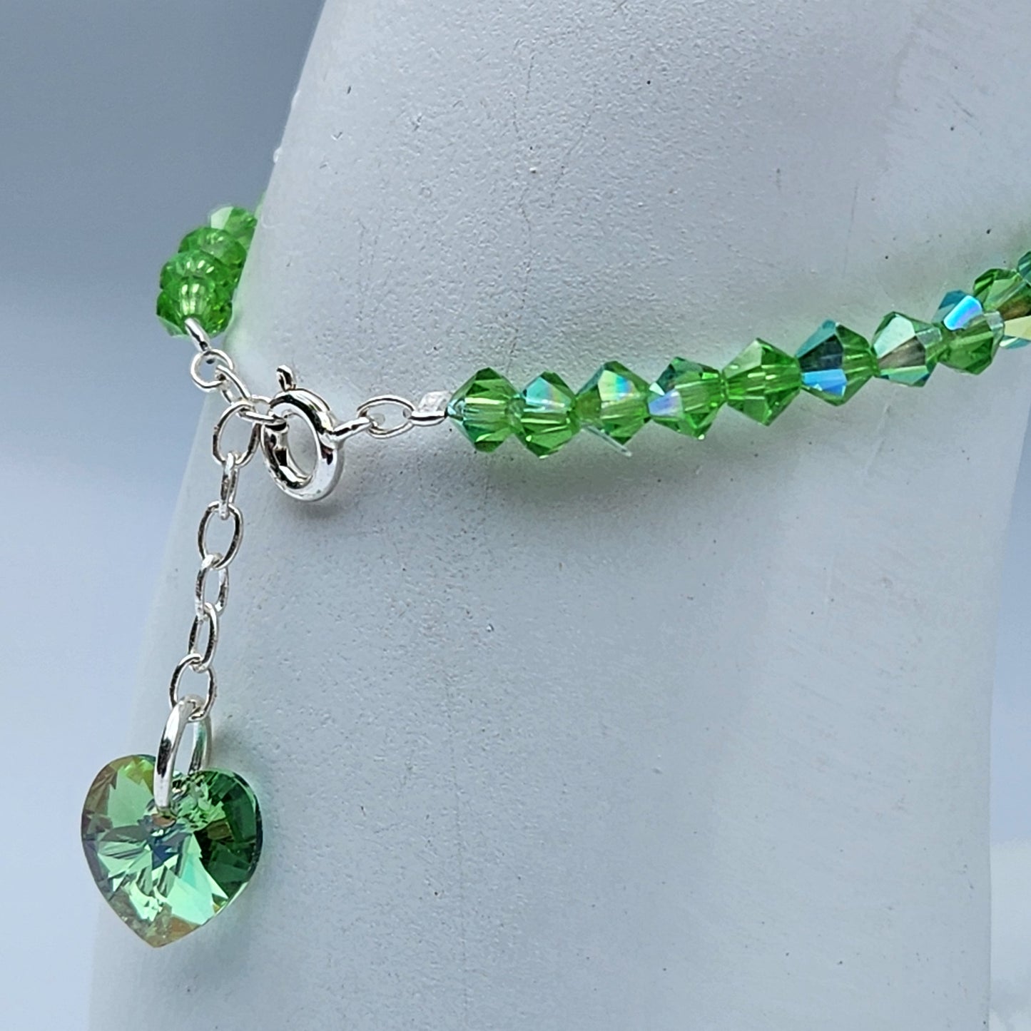 Pulsera Cristal Swarovski Elements Dije Corazon 4mm Todos Los Colores
