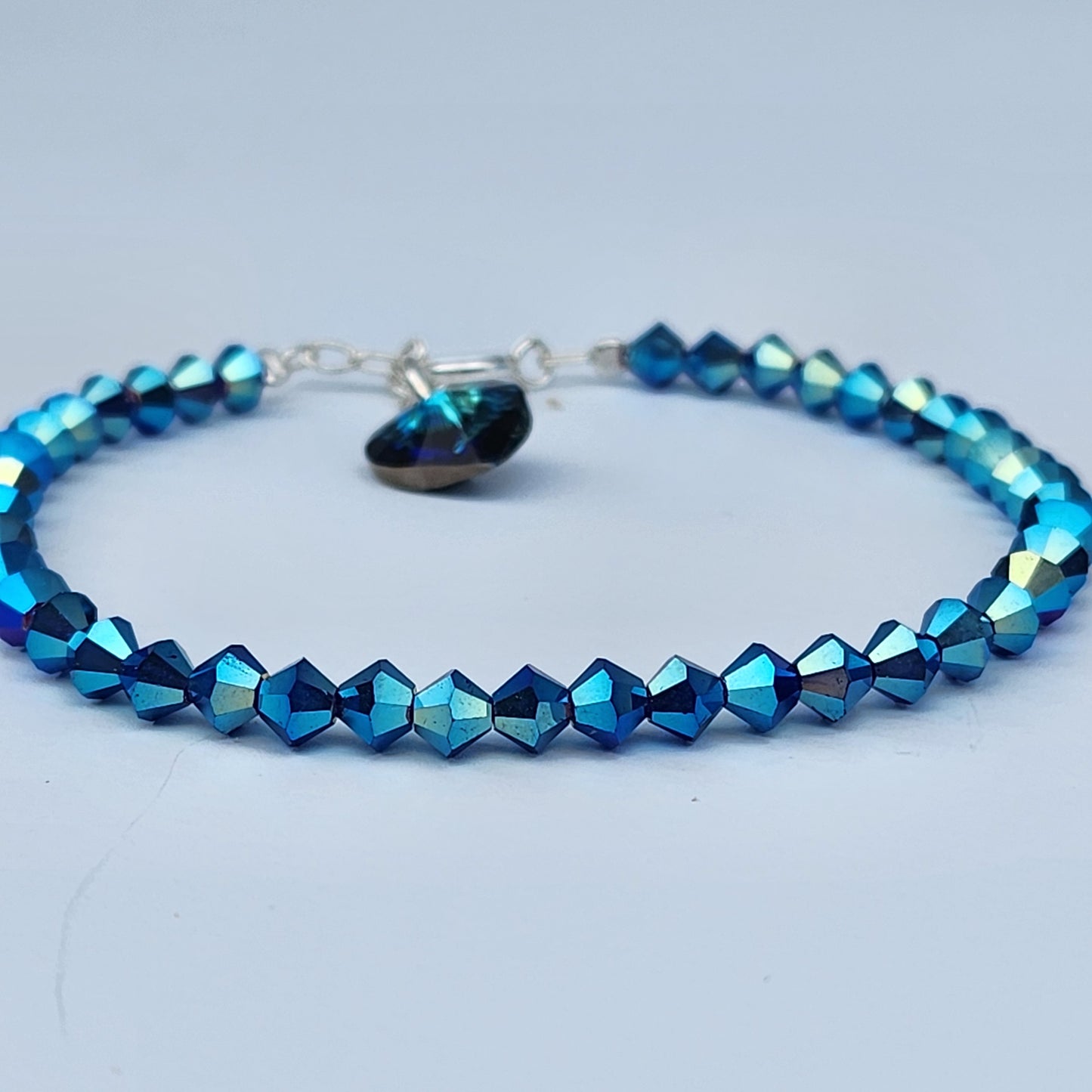 Pulsera Cristal Swarovski Elements Dije Corazon 4mm Todos Los Colores