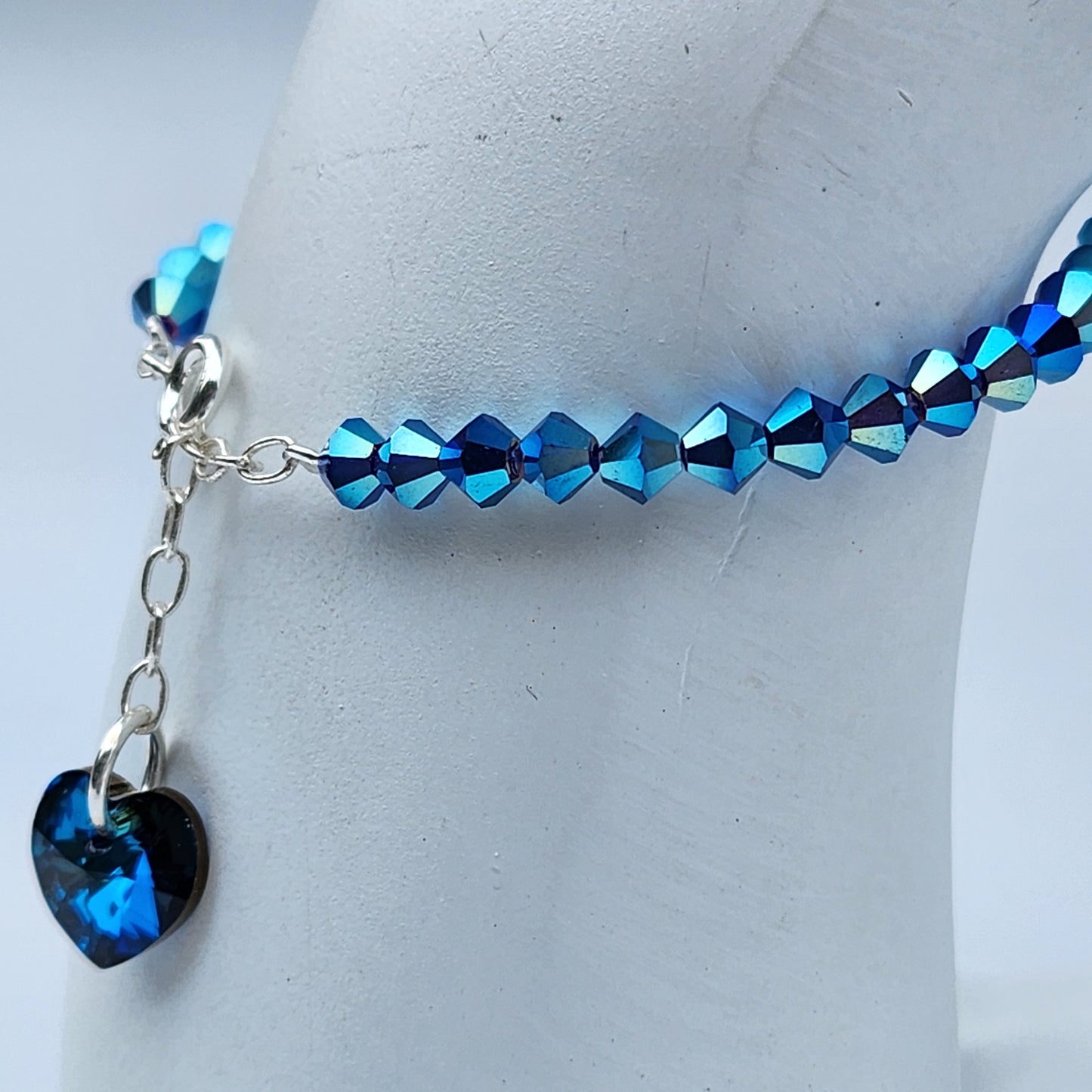 Pulsera Cristal Swarovski Elements Dije Corazon 4mm Todos Los Colores