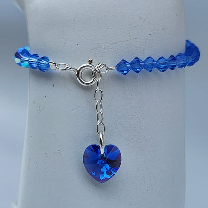 Pulsera Cristal Swarovski Elements Dije Corazon 4mm Todos Los Colores