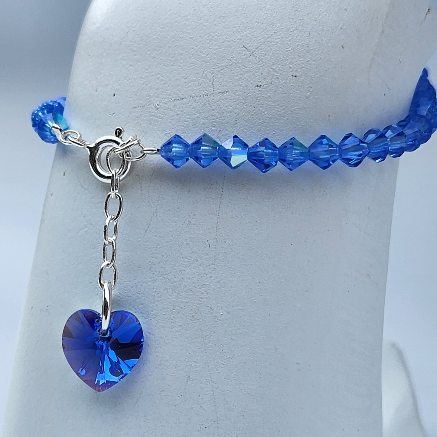 Pulsera Cristal Swarovski Elements Dije Corazon 4mm Todos Los Colores