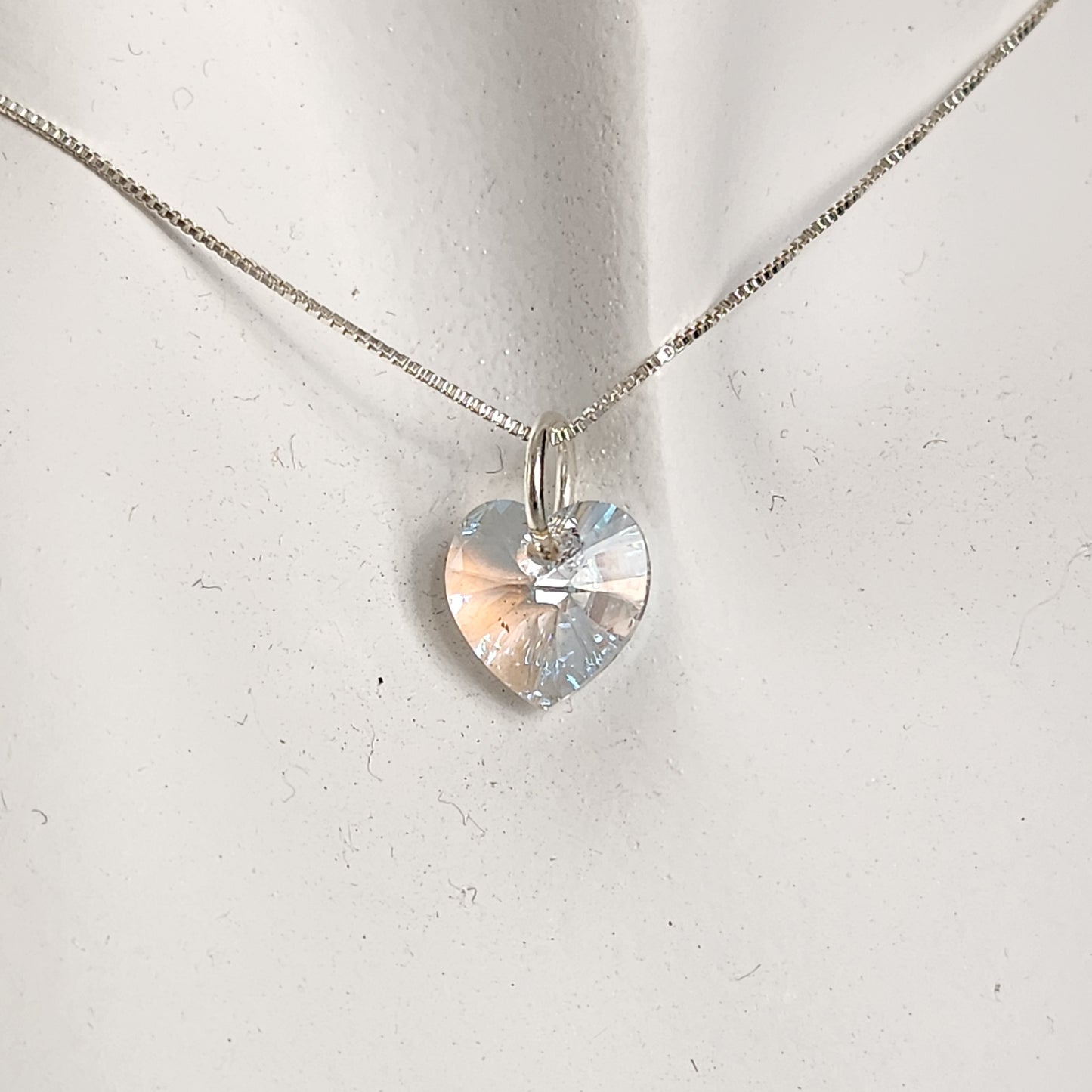 Conjunto Aros + Corazón 10mm Cristal Swarovski Elements Plata 925