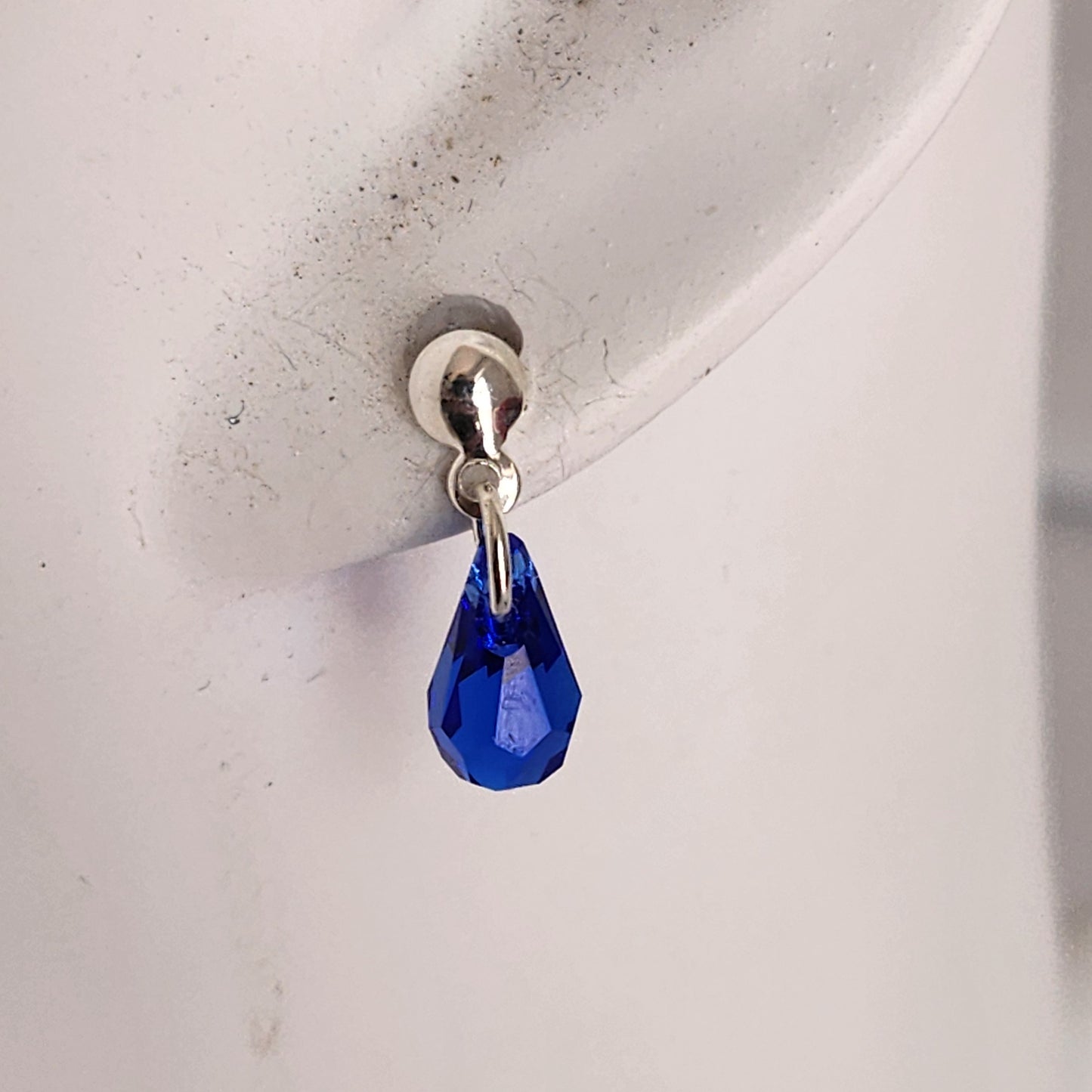 Collar Aros Lagrima Cristal Swarovski Elements Aurorar Plata 925