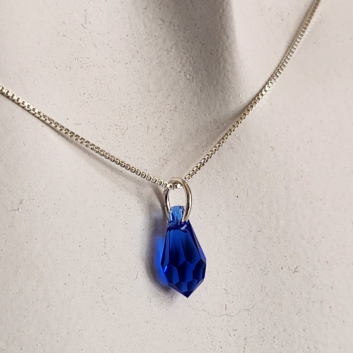 Collar Aros Lagrima Cristal Swarovski Elements Aurorar Plata 925