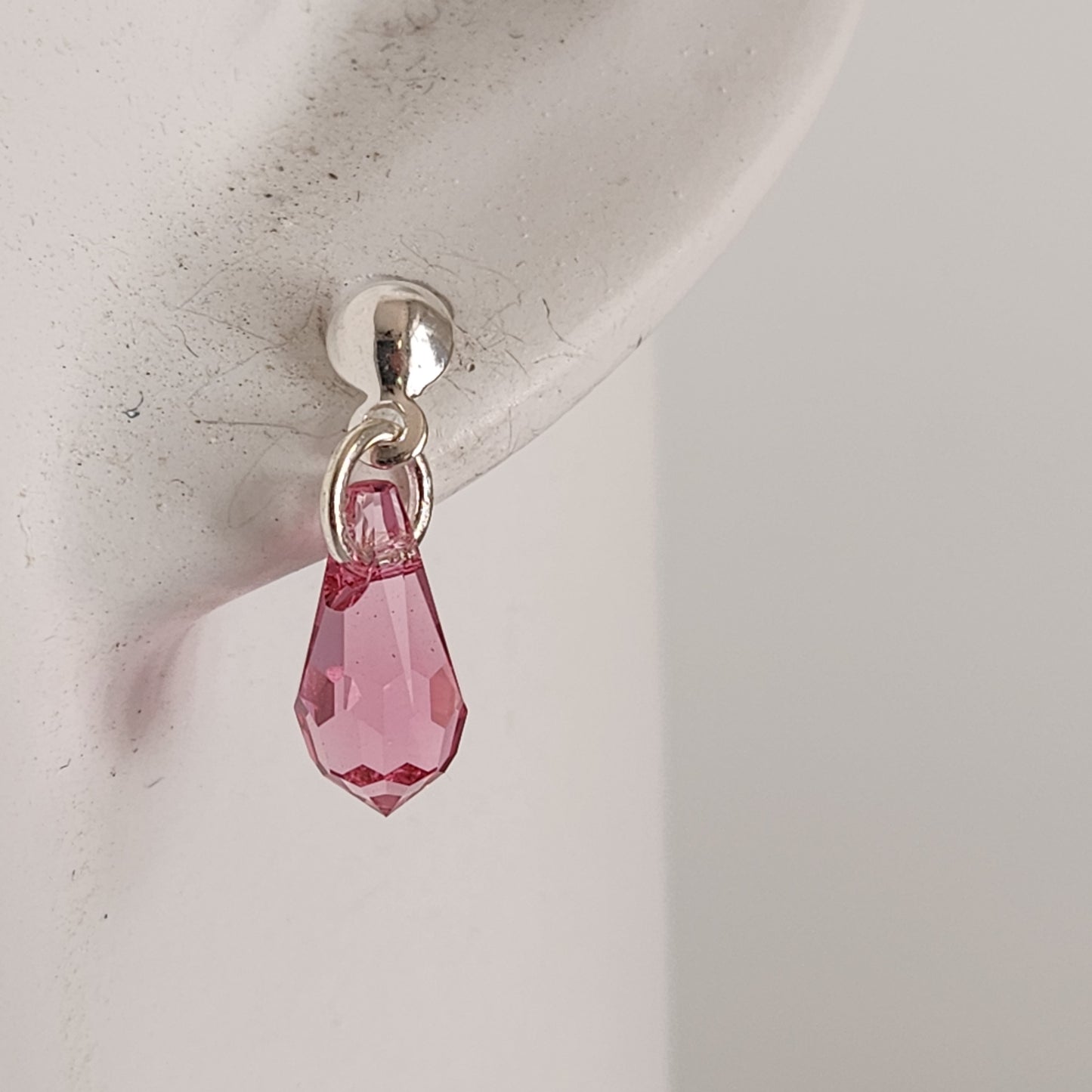 Collar Aros Lagrima Cristal Swarovski Elements Aurorar Plata 925