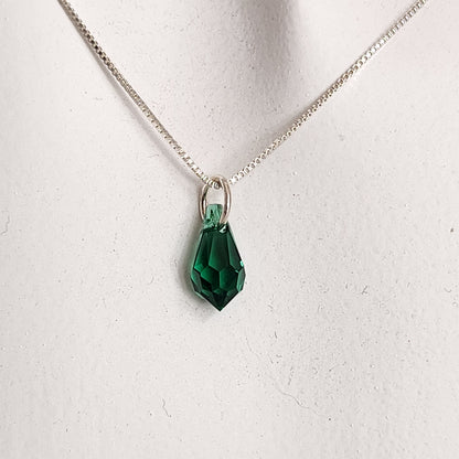 Collar Aros Lagrima Cristal Swarovski Elements Aurorar Plata 925
