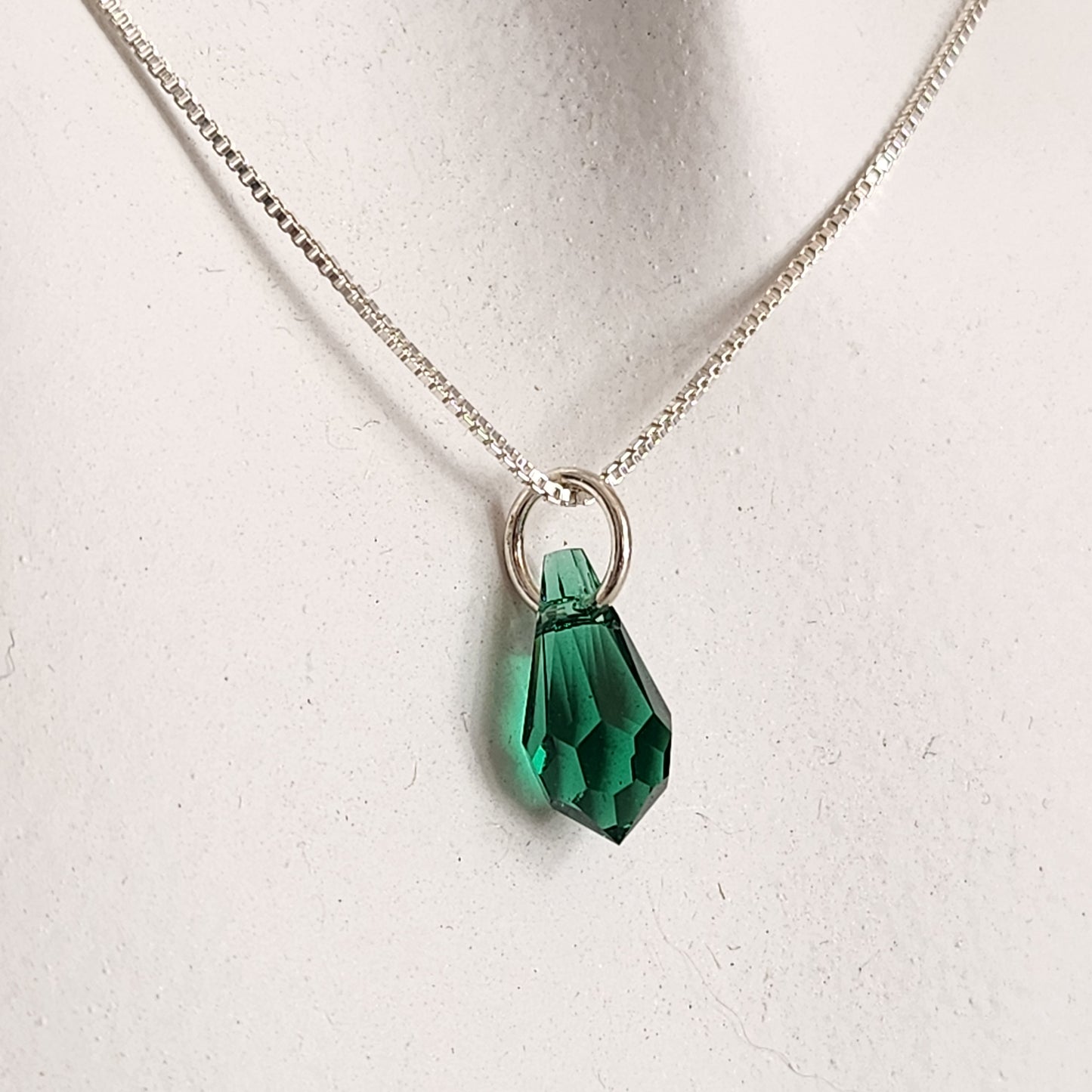 Collar Aros Lagrima Cristal Swarovski Elements Aurorar Plata 925