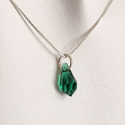 Collar Aros Lagrima Cristal Swarovski Elements Aurorar Plata 925