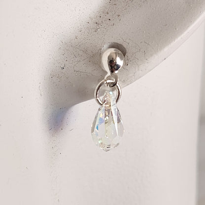 Collar Aros Lagrima Cristal Swarovski Elements Aurorar Plata 925