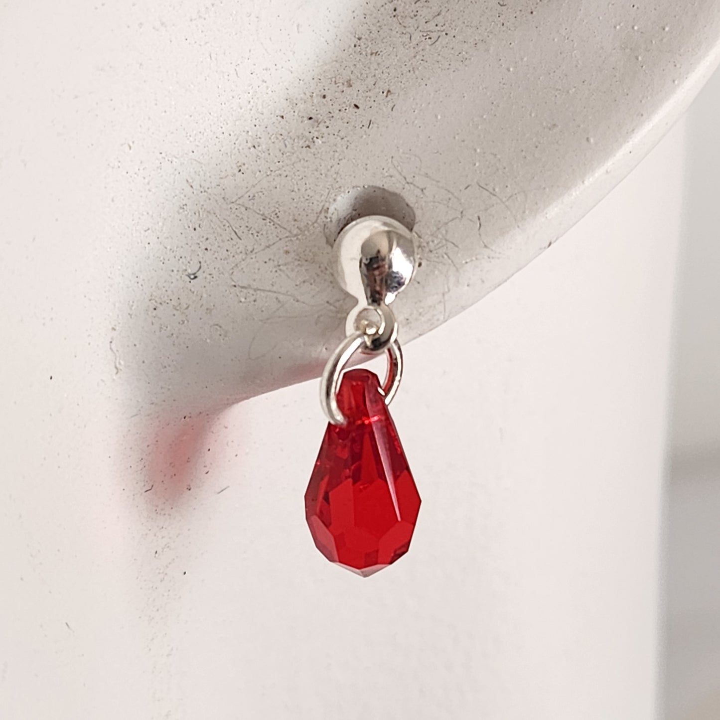 Collar Aros Lagrima Cristal Swarovski Elements Aurorar Plata 925