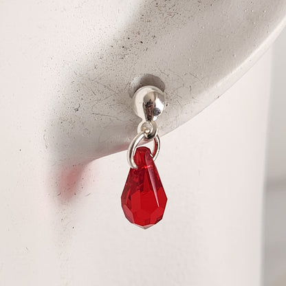 Collar Aros Lagrima Cristal Swarovski Elements Aurorar Plata 925