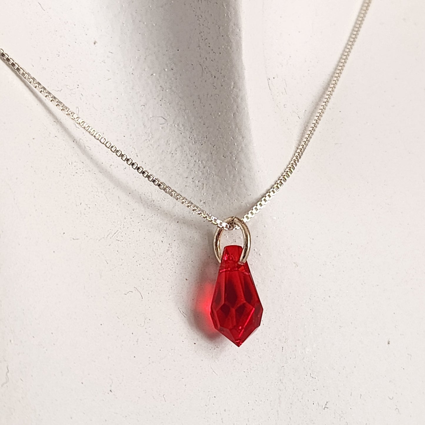 Collar Aros Lagrima Cristal Swarovski Elements Aurorar Plata 925