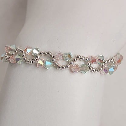 Pulsera ONDAS Cristal Swarovski Elements Plata 925 Colores