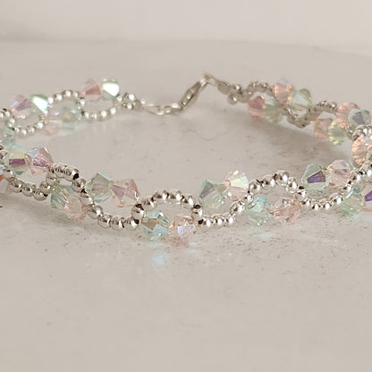 Pulsera ONDAS Cristal Swarovski Elements Plata 925 Colores
