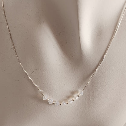 Collar Cadena Veneciana Cristal Swarovski Elements Plata 925 Varios Colores