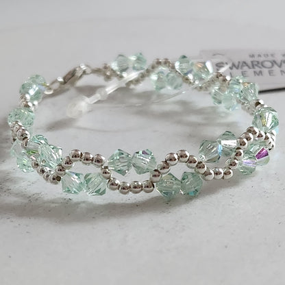 Pulsera ONDAS Cristal Swarovski Elements Plata 925 Colores