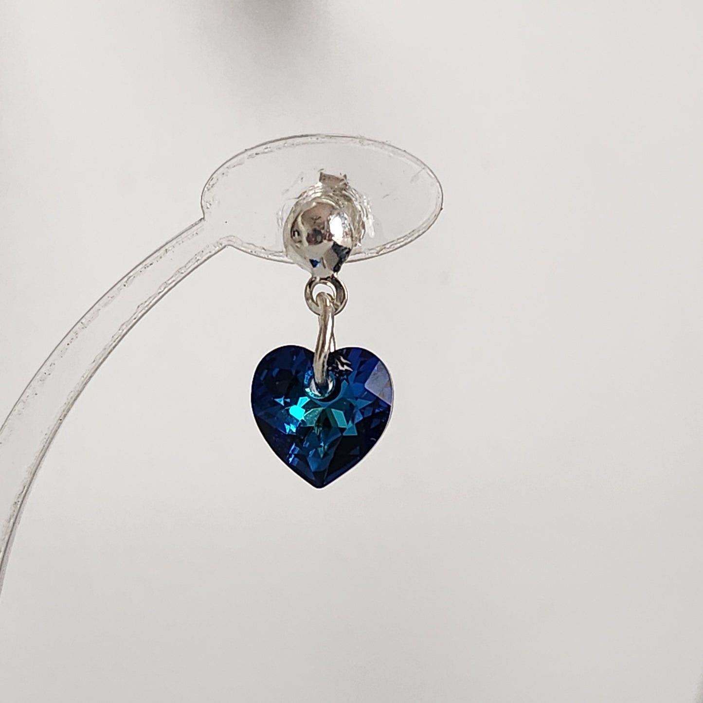 Aros Colgantes Corazón Cristal Swarovski Elements Plata 925 Varios Colores