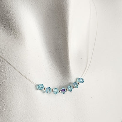 Collar Tanza Cristales Swarovski Colores 7 Chakras + Plata 925