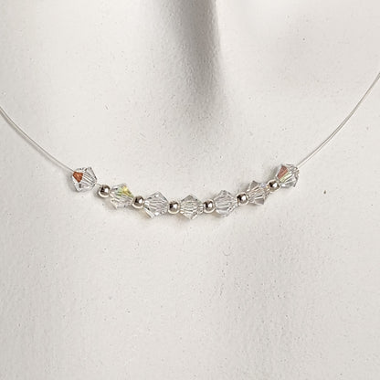 Collar Tanza Cristales Swarovski Colores 7 Chakras + Plata 925