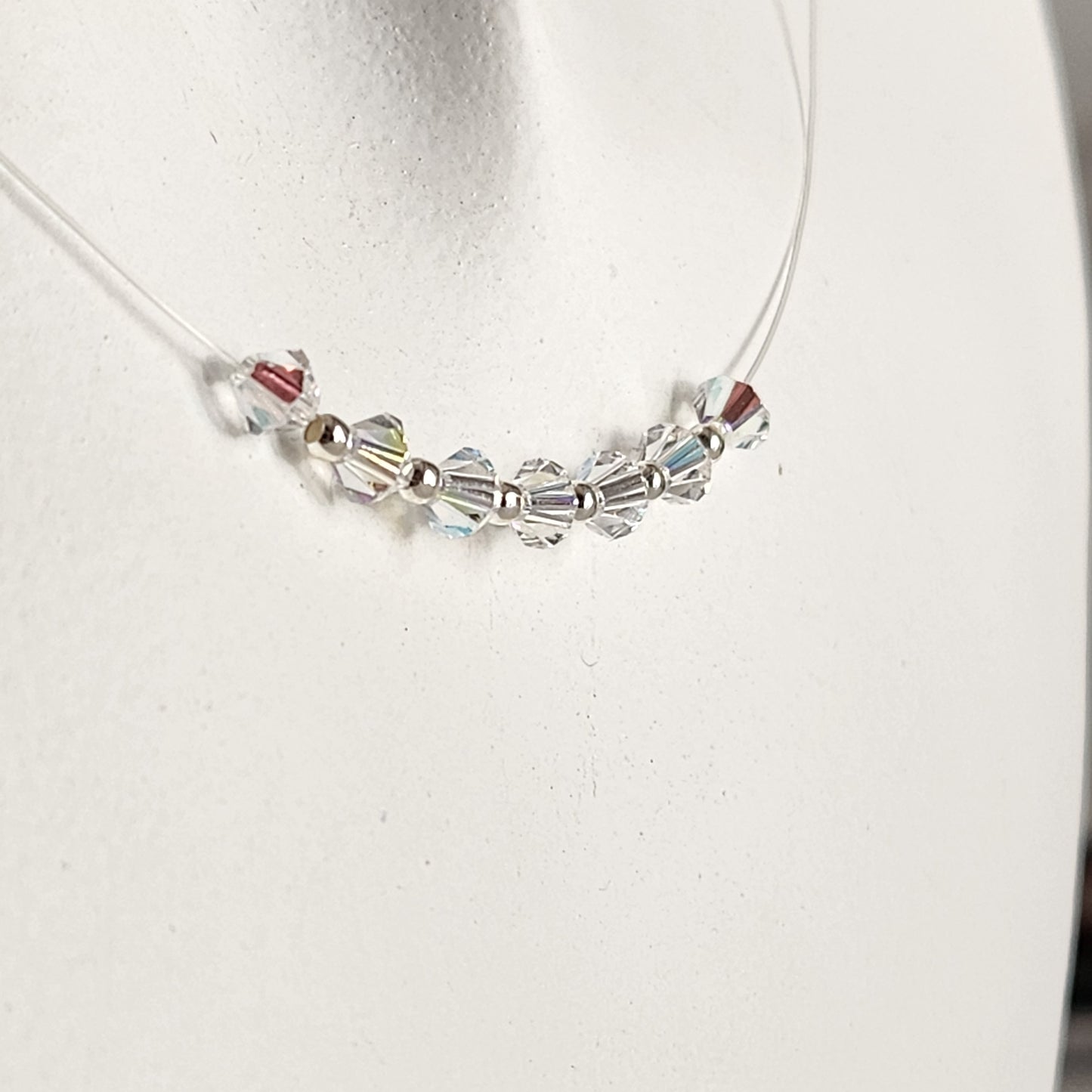 Collar Tanza Cristales Swarovski Colores 7 Chakras + Plata 925
