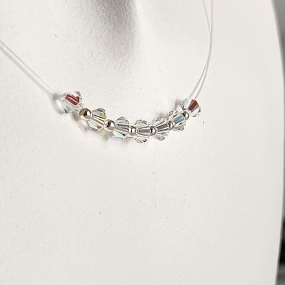 Collar Tanza Cristales Swarovski Colores 7 Chakras + Plata 925