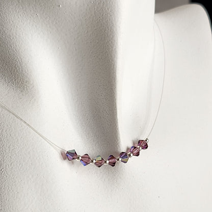 Collar Tanza Cristales Swarovski Colores 7 Chakras + Plata 925