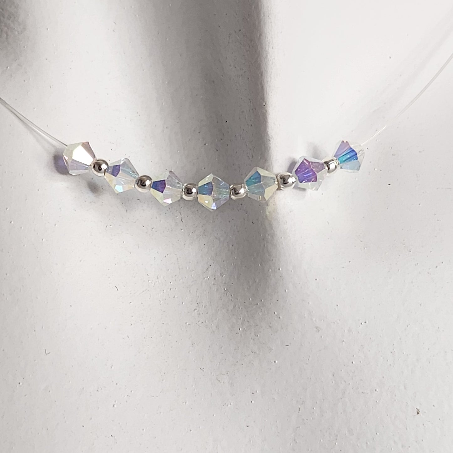 Collar Tanza Cristales Swarovski Colores 7 Chakras + Plata 925