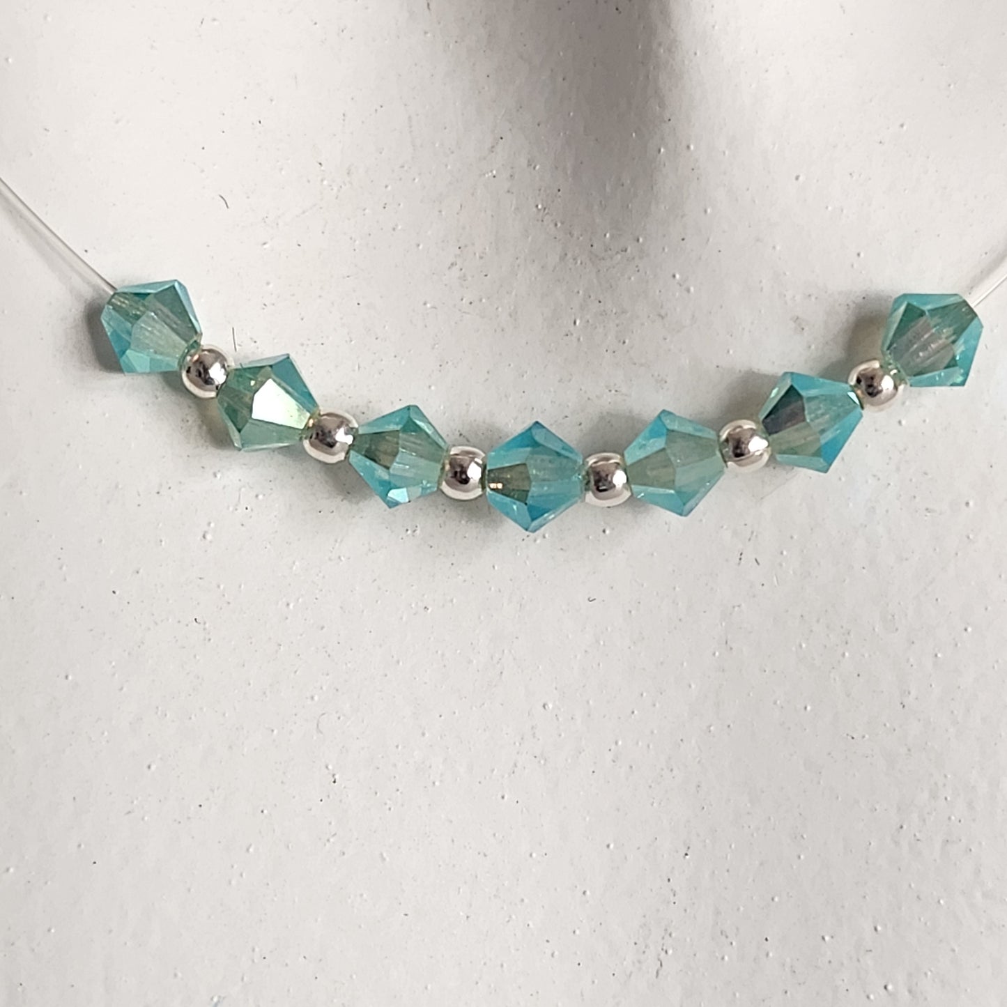 Collar Tanza Cristales Swarovski Colores 7 Chakras + Plata 925